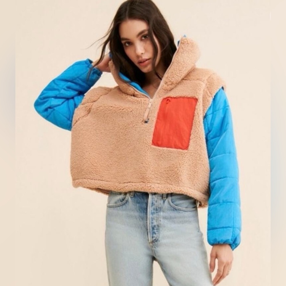 FP Movement by Free People Scenic Route Colorblock 1/2 Zip Fleece Pullover